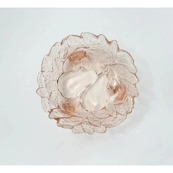 Pink Jeannette Depression Glass Sweet Pear Foliage 1930's Decorative Pressed Gla - Picture 1 of 10